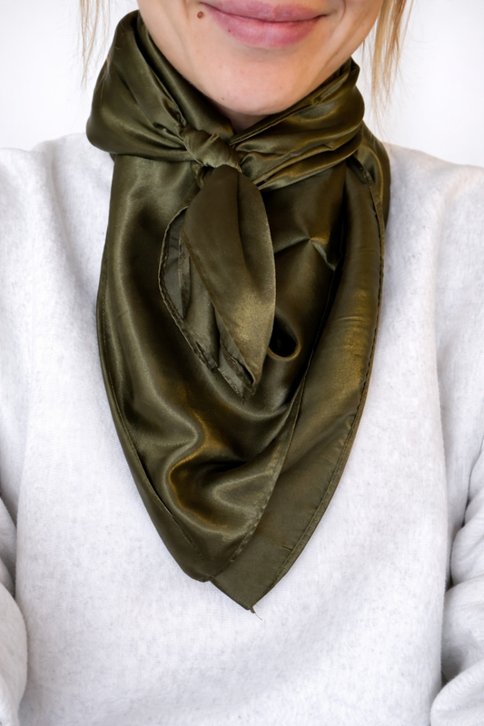 Solid Olive Green Wild Rag - Scarf
