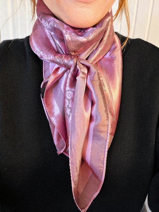 Pink Jacquard Wild Rag - Scarf