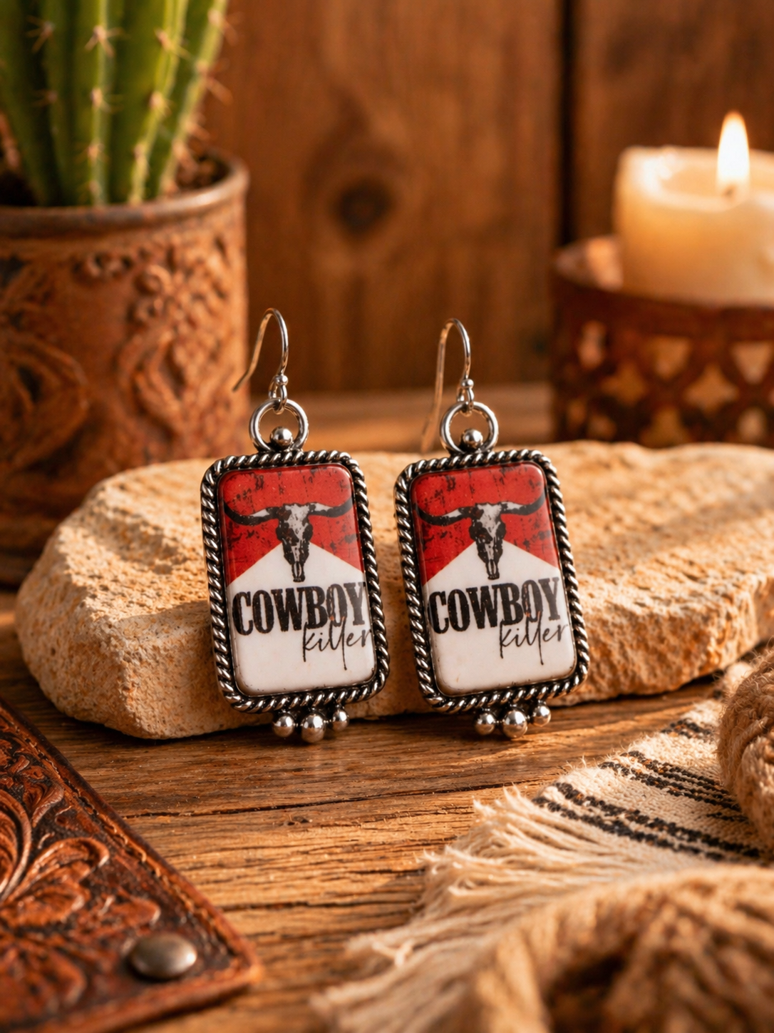 Western Cowboy Killer Earrings