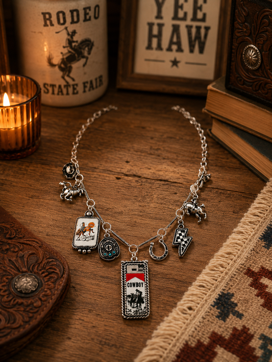 Western Cowboy Killer Charm Necklace