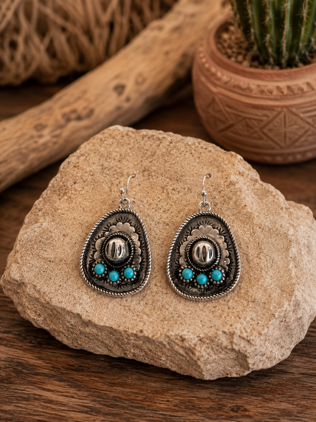 Cowboy Hat Dangle Earrings