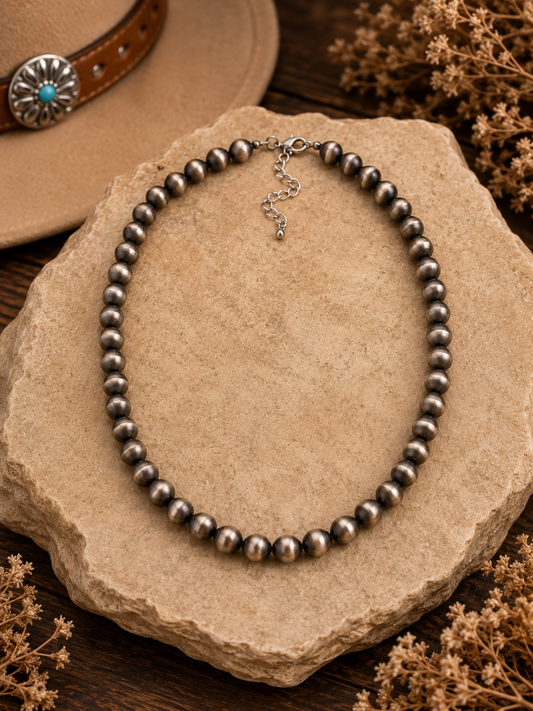 Western 10mm Navajo Beaded Necklace