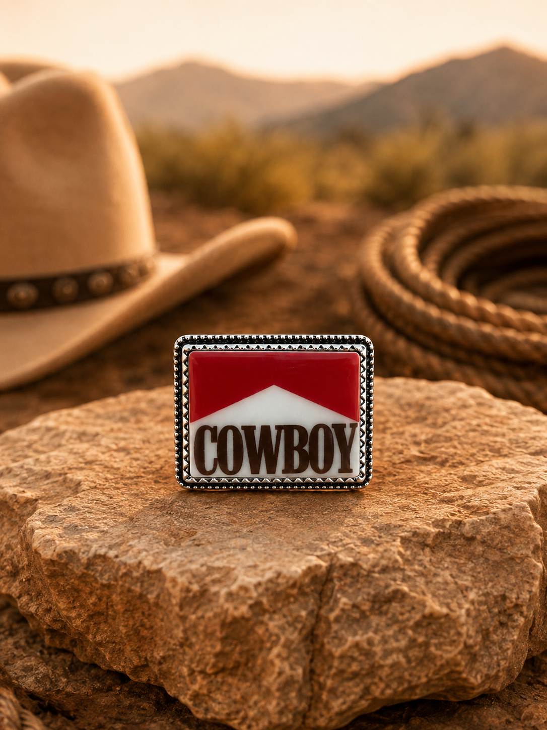 Western Rectangle Cowboy Cuff Ring