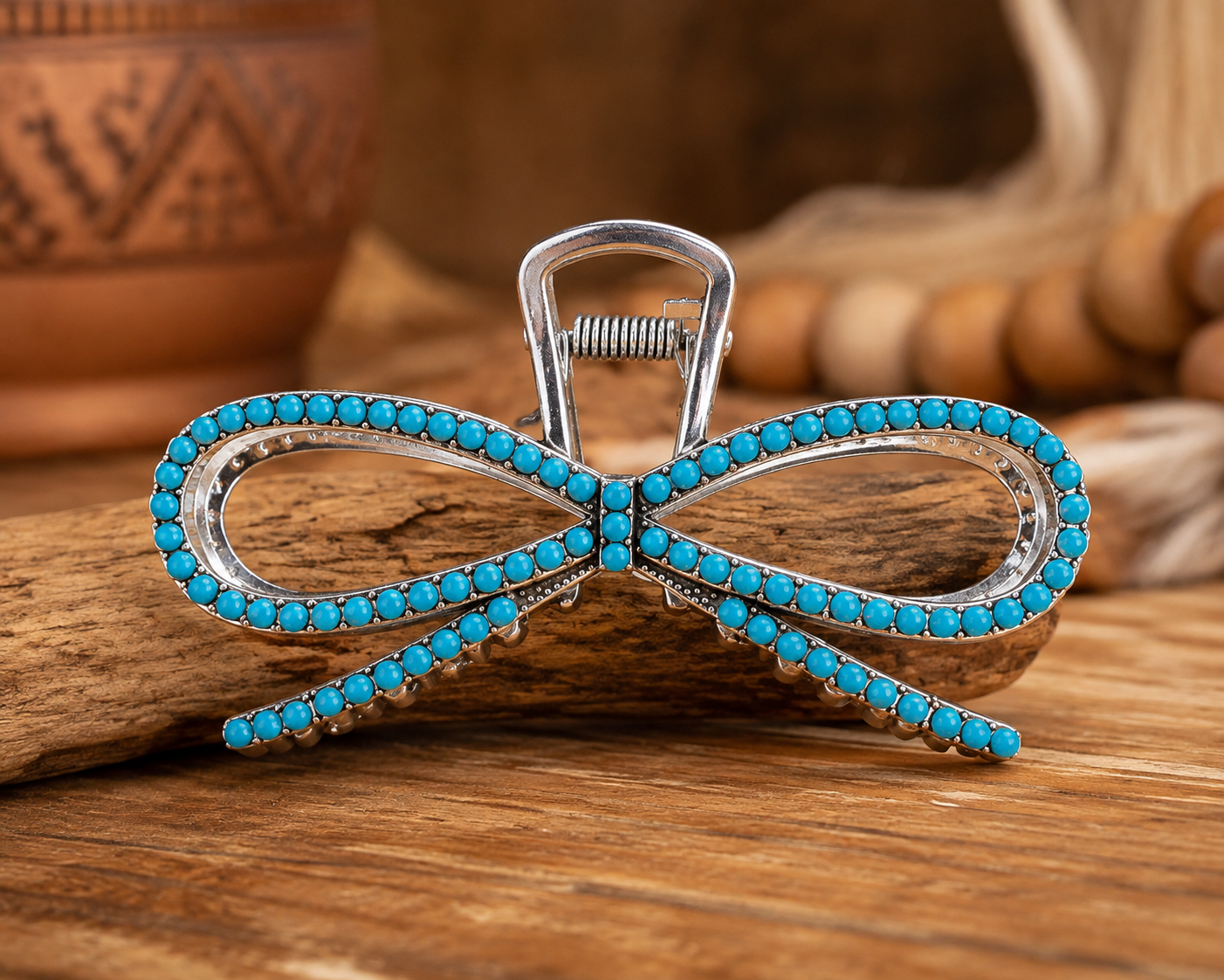 Western Ribbon Navajo Pearl Hair Claw