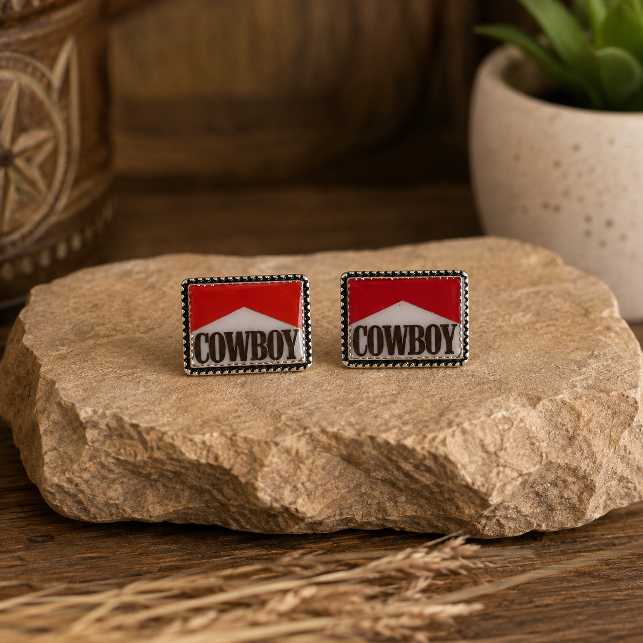 Smoke Show Cowboy Stud Earrings