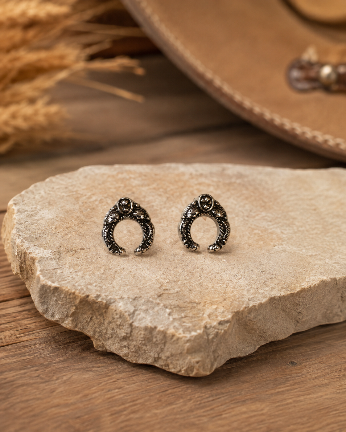 Lucky Cowgirl Horseshoe Stud Earrings