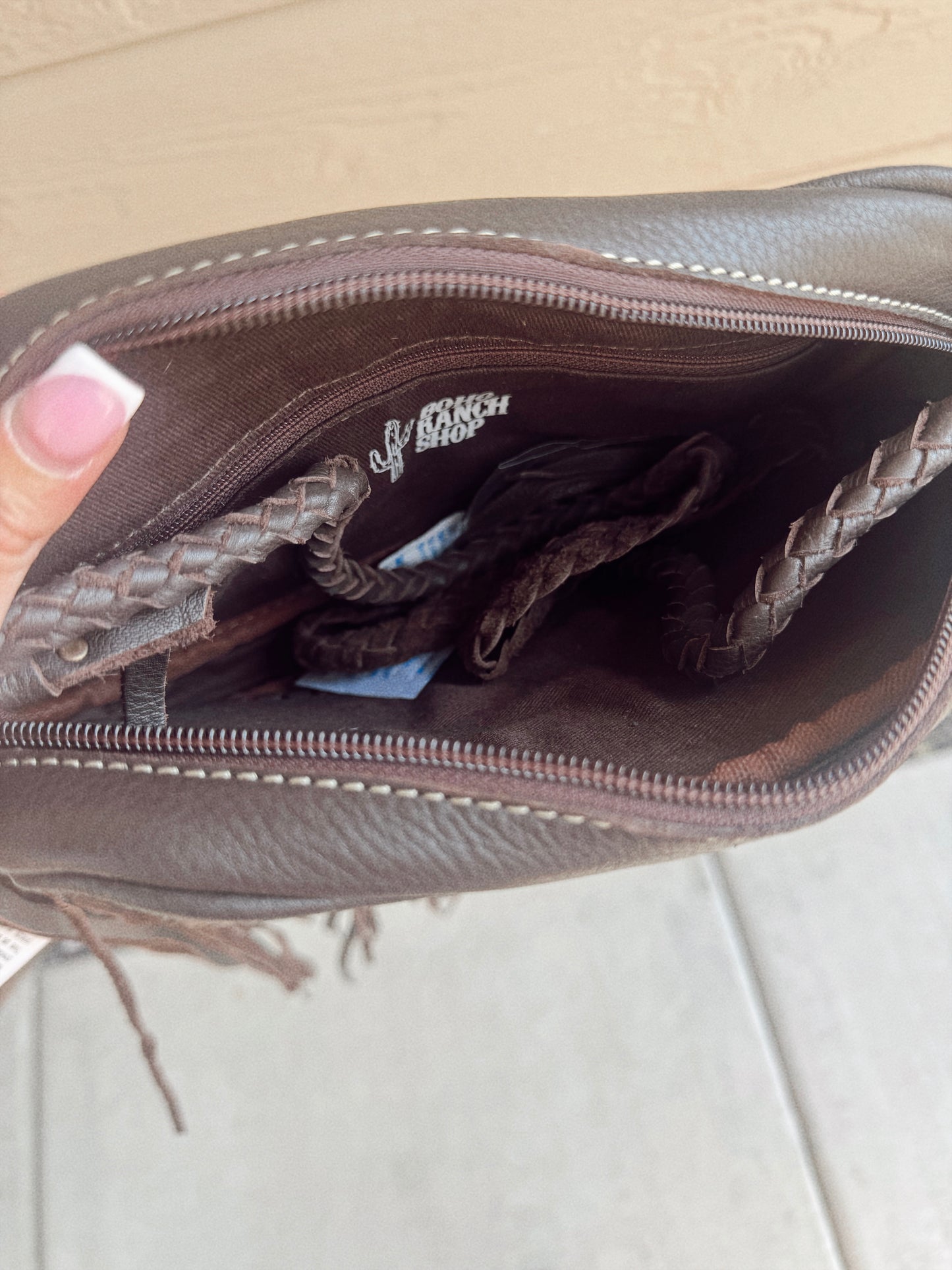 The Megan Crossbody Cowhide Western Tooled Leather Purse