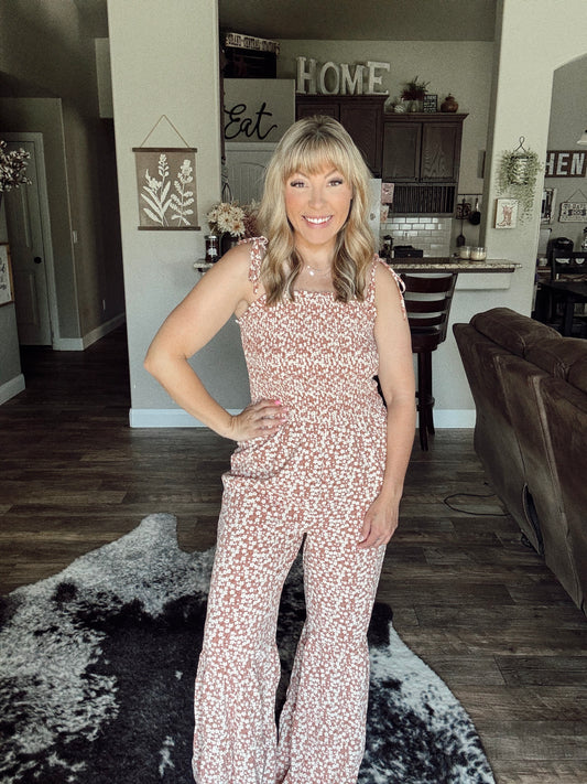 Wide Leg Floral Jumpsuit