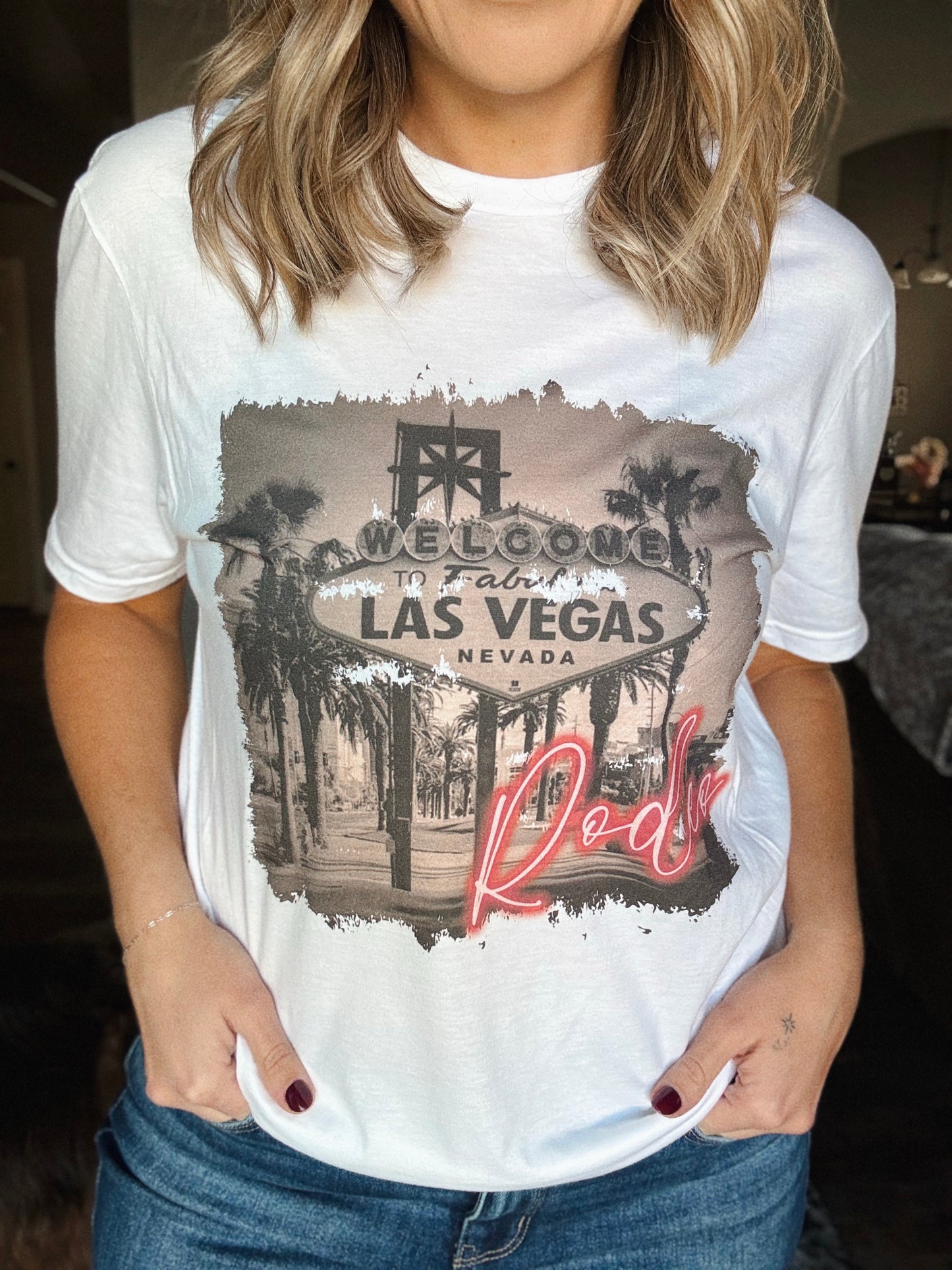 Las Vegas Pink Rodeo Graphic Tee