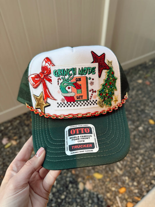 Grinch Mode Custom Trucker Hat