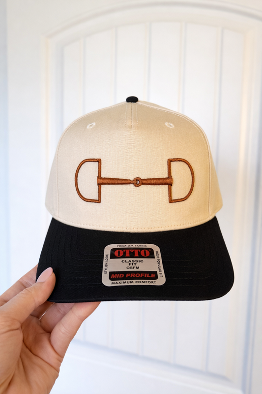Horse Bit Embroidered Trucker Hat