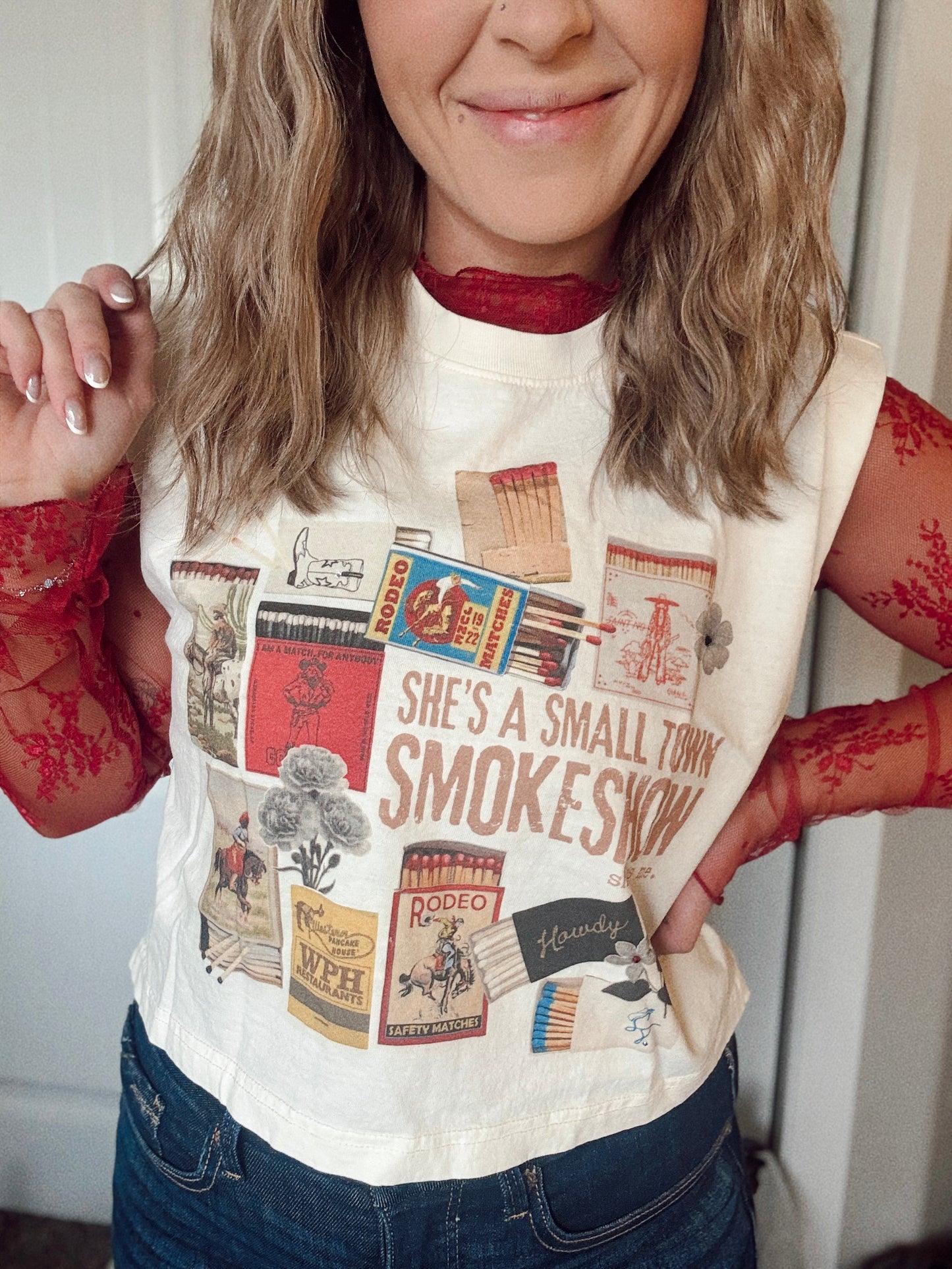 Small Town Smoke Show Muscle Tee