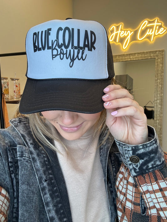 Blue Collar Boujee Trucker Hat