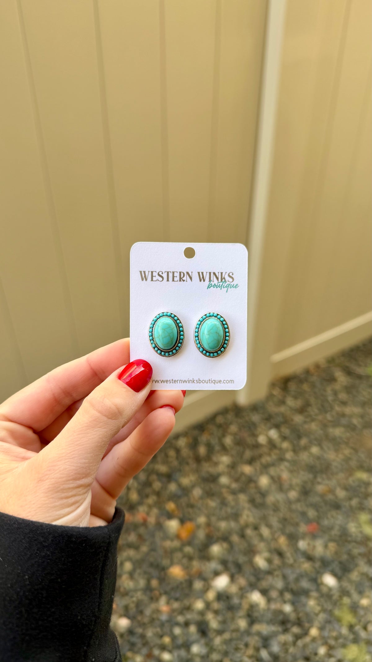 Turquoise Halo Stud Earrings