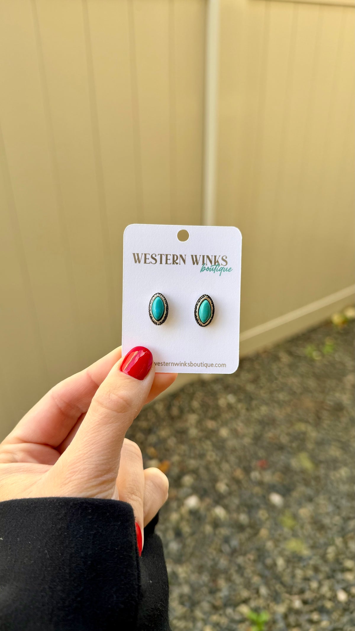 Turquoise Marquise Stud Earrings