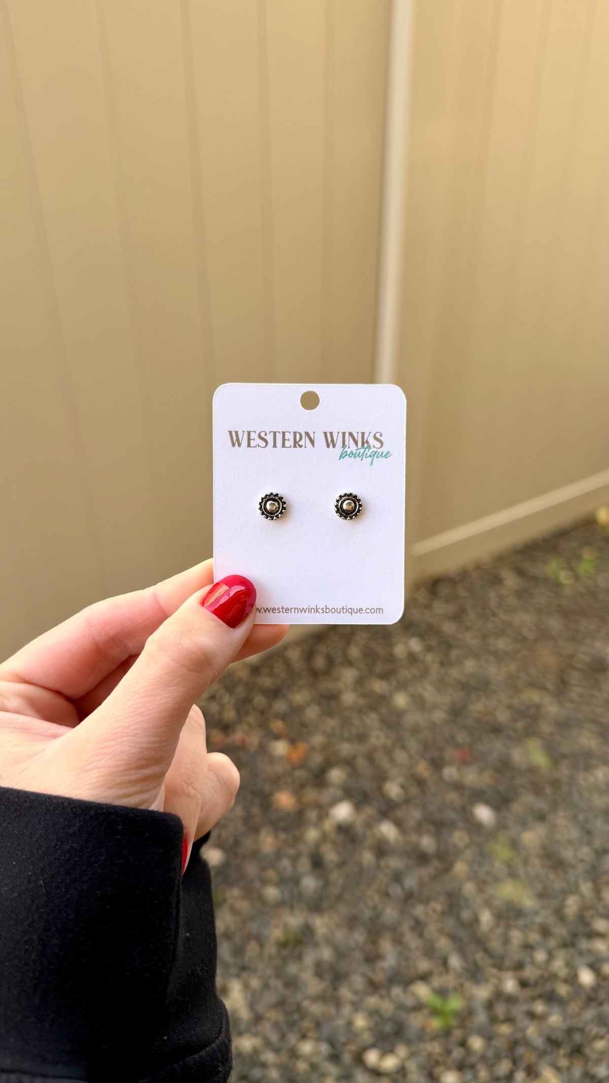 Vintage Concho Stud Earrings