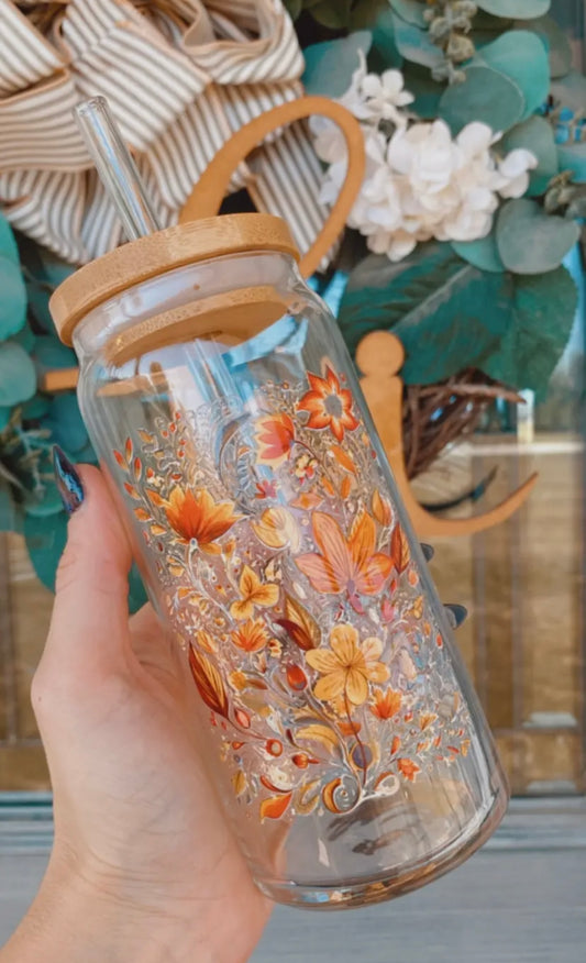 Fall Floral Cup