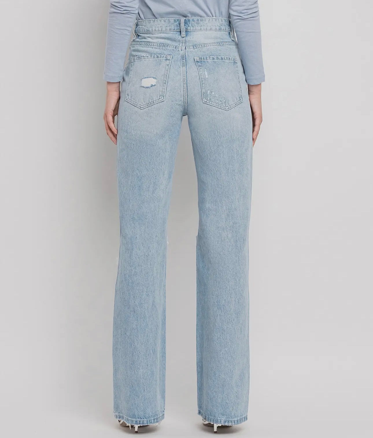 90's Vintage Super High Rise Flare Jeans