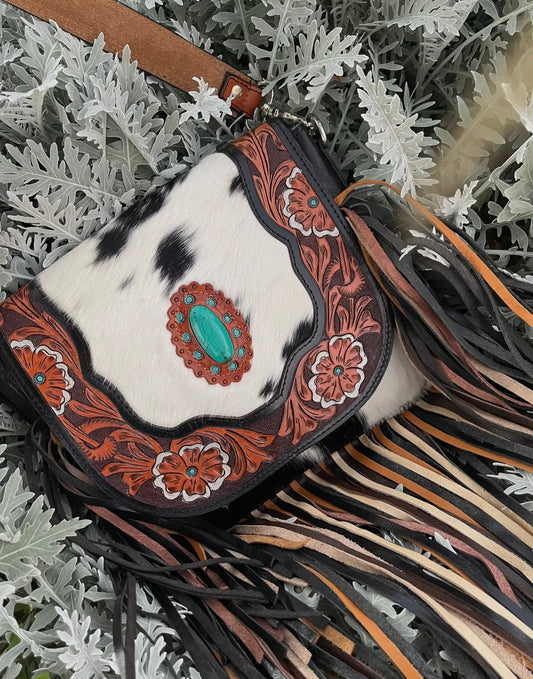 Jessie Jane Cowhide Western Purse