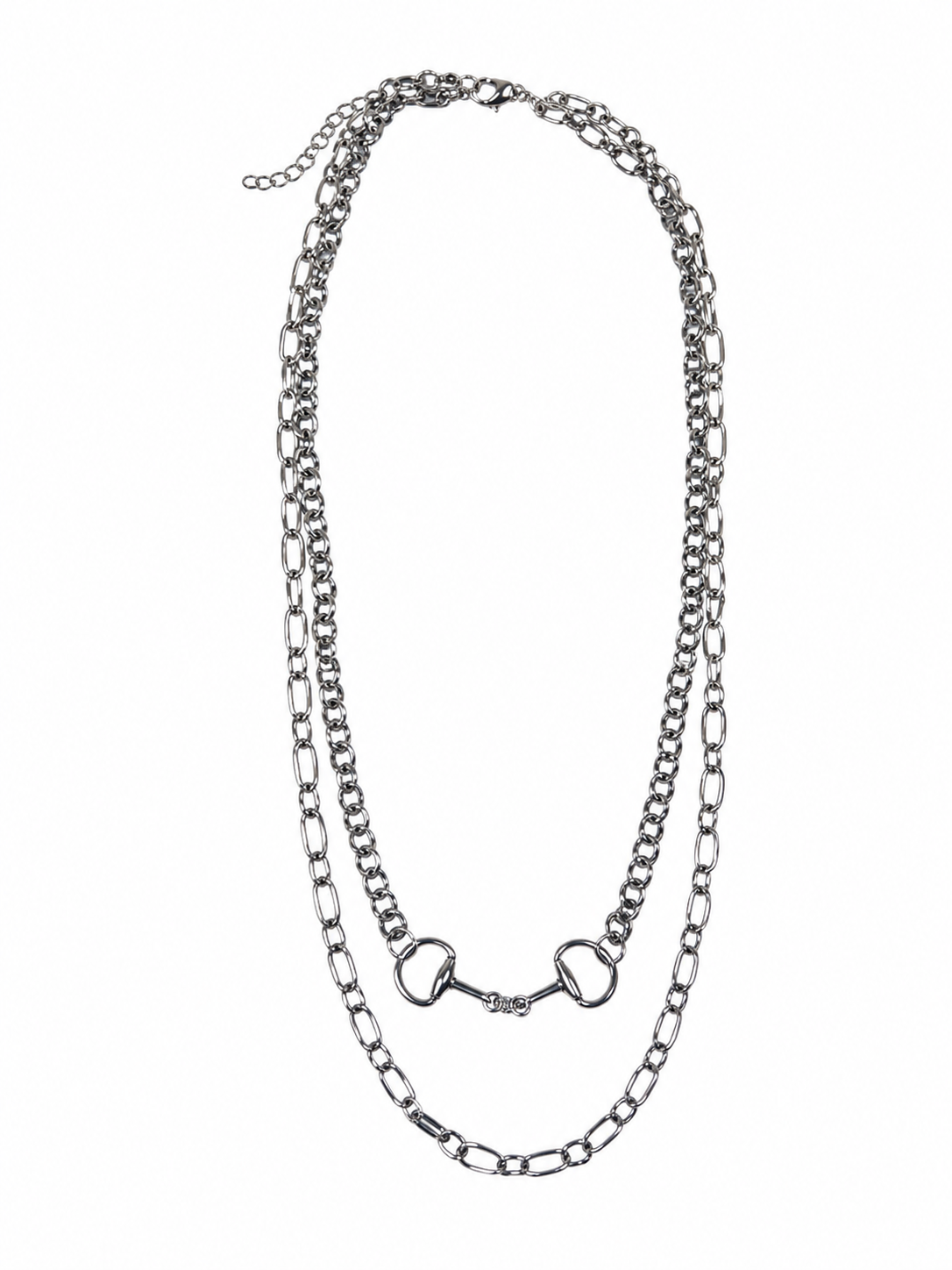 18K Gold Plated Layered Equestrian Bit Necklace