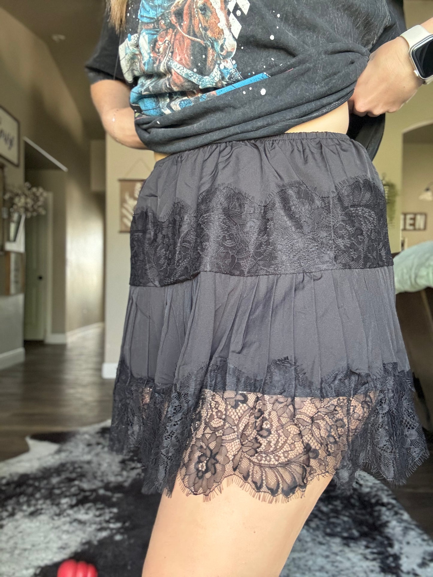 Southern Lace Vintage Mini Skirt