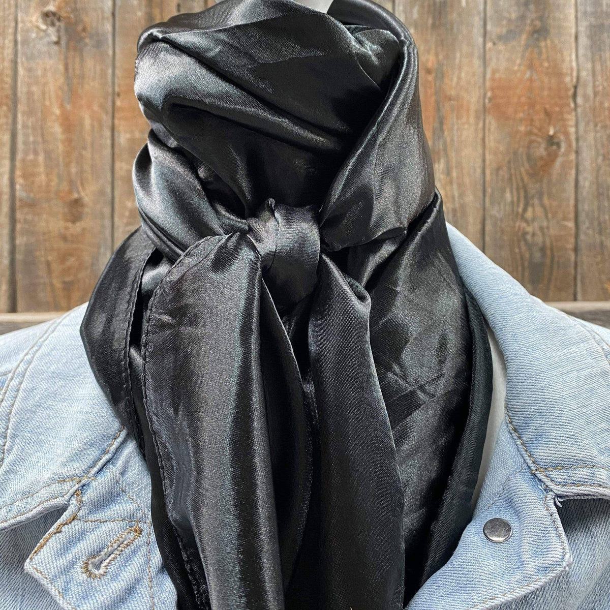 Solid Black Wild Rag - Scarf