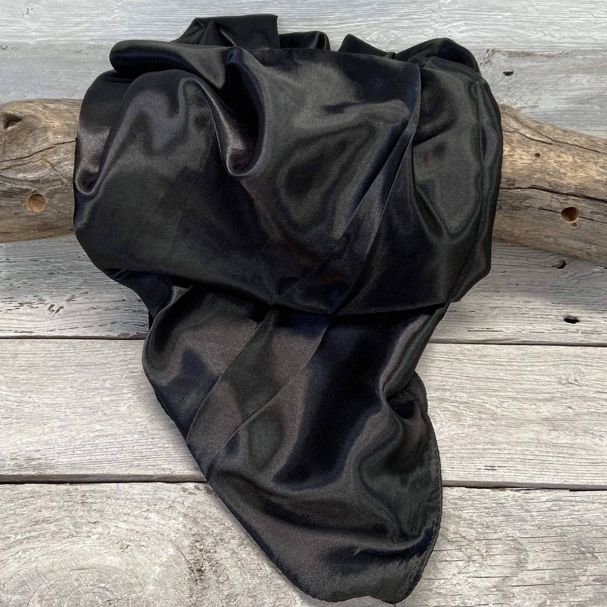 Solid Black Wild Rag - Scarf