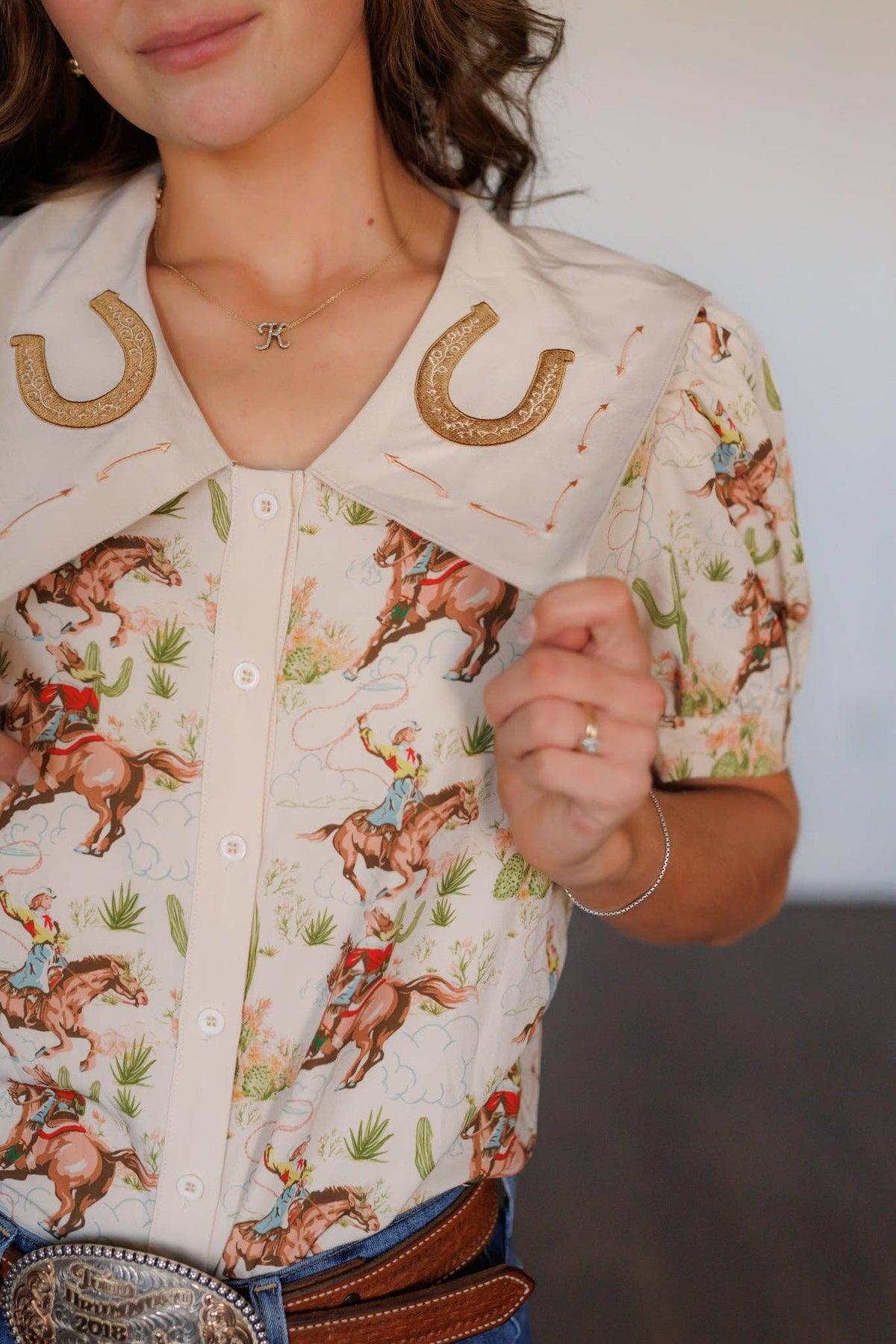Cactus Cowgirl Button Up