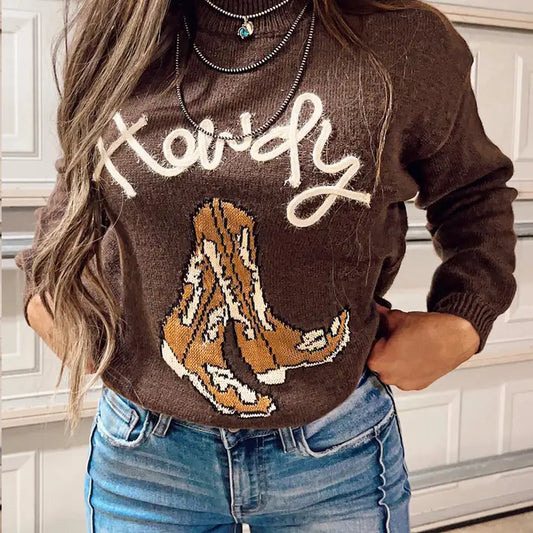 Howdy Cowgirl Knit Sweater