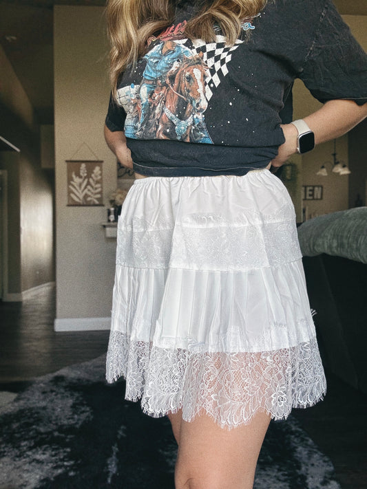 Southern Lace Vintage Mini Skirt